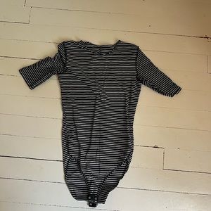 Striped Everlane 3/4 sleeve body suit